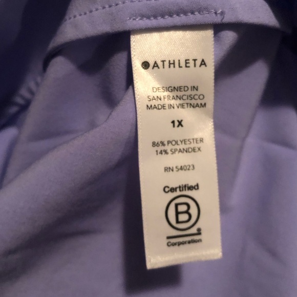 Athleta Zephyr Tee in Victorian Periwinkle, Size 1X - Picture 7 of 9